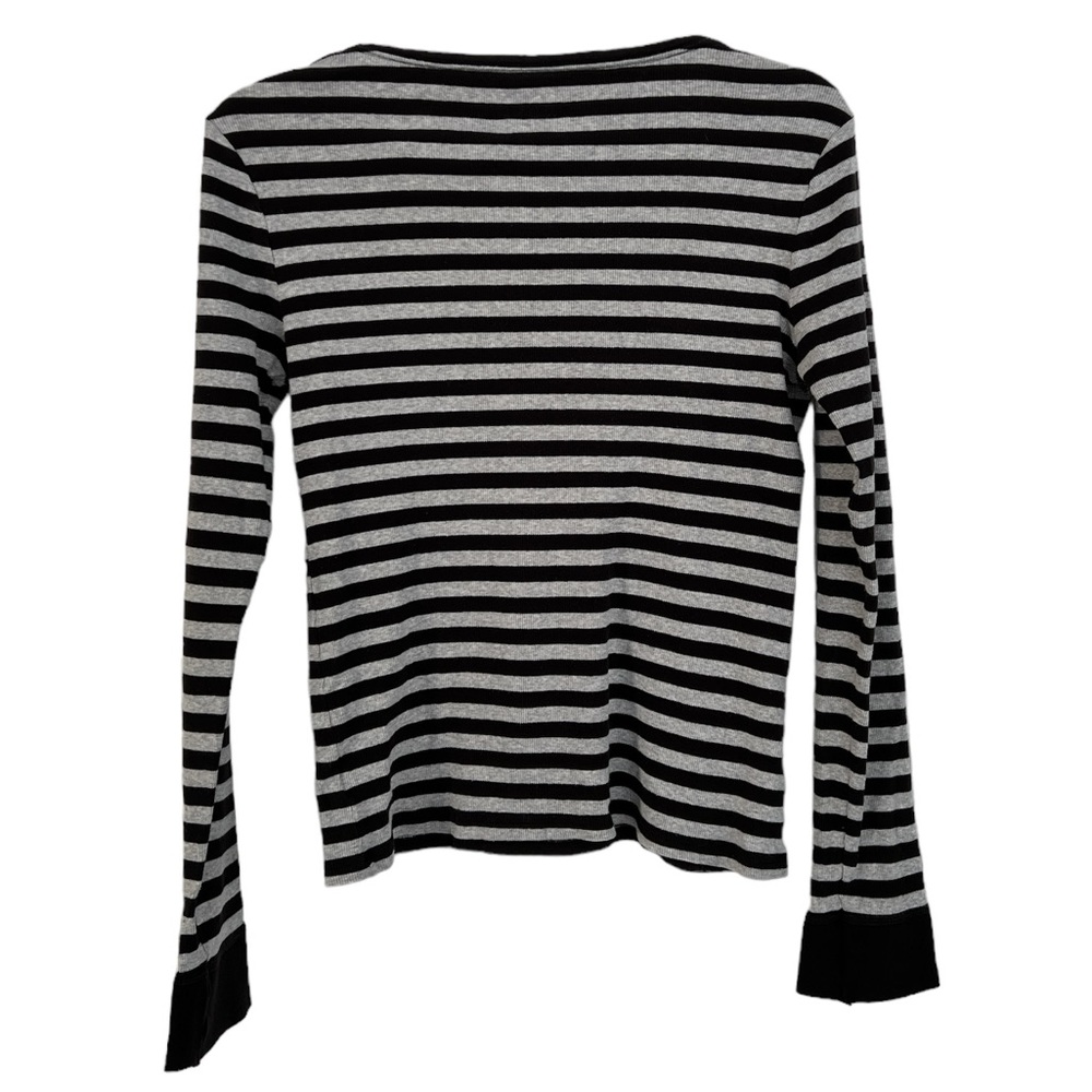 Faded Glory Women’s Ribbed Black and Gray Top Sz XL (16-18) - Picture 2 of 6